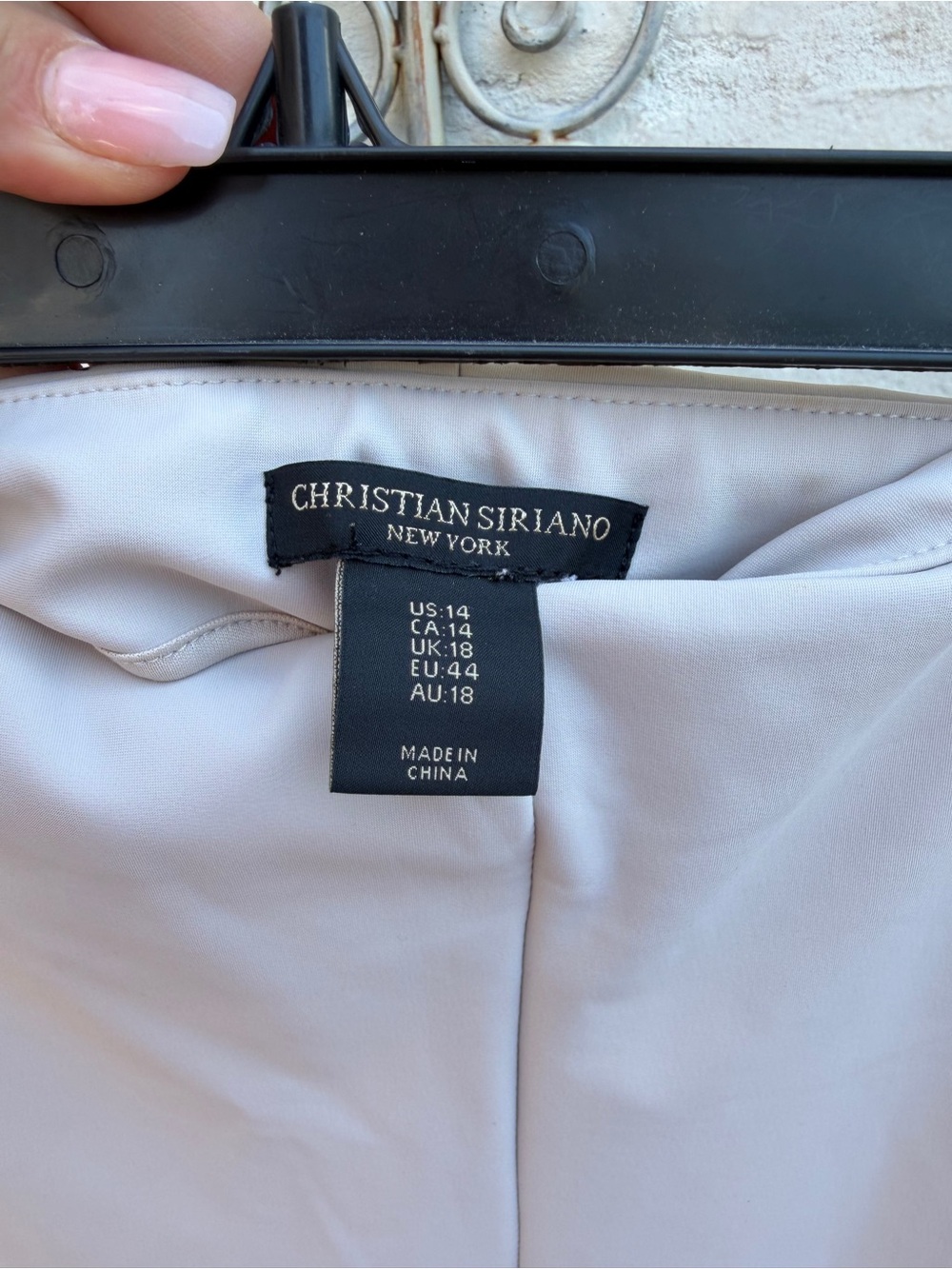Christian Siriano Pale Cream Pants